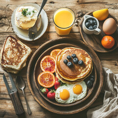 Classic Breakfast with Crispy Bacon and Eggs &ndash; Hearty Morning Meal with Toast, Fried or Scrambled Eggs, and Optional Avocado or Veggies &ndash; Easy Protein-Packed Start to Your Day
