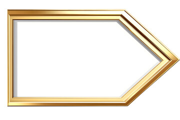Gold Decorative Arrow Frame Illustration