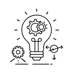 breakthrough idea icon, breakthrough idea line art - simple line art of breakthrough idea, perfect for breakthrough idea logos and icons