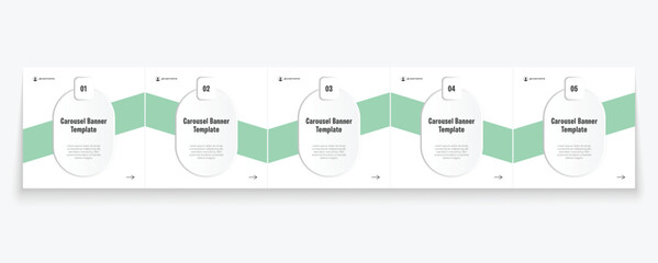 Social media banner frame or social media carousel template or infographic carousel post design. Editable post frame design. Minimal corporate carousel template © Mina Market