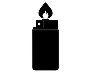 Lighter silhouette vector illustration