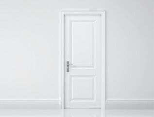 white paneled door in minimalist interior setting