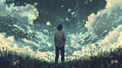 Lo-Fi music picture The background that goes well with the lo-fi music genre Generative AI