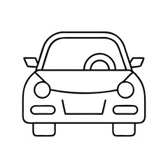 car icon, car line art - simple line art of car, perfect for car logos and icons