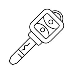 car key icon, car key line art - simple line art of car key, perfect for car key logos and icons