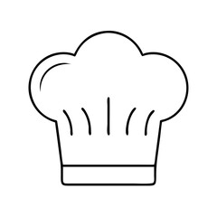 chef hat icon, chef hat line art - simple line art of chef hat, perfect for chef hat logos and icons