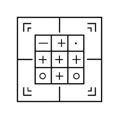 chi square icon, chi square line art - simple line art of chi square, perfect for chi square logos and icons