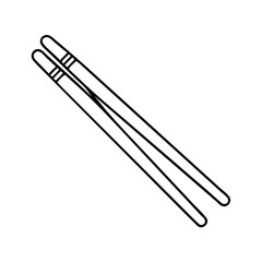 chopsticks icon, chopsticks line art - simple line art of chopsticks, perfect for chopsticks logos and icons