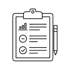clipboard icon, clipboard line art - simple line art of clipboard, perfect for clipboard logos and icons