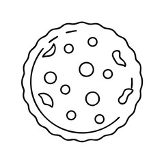 cookie icon, cookie line art - simple line art of cookie, perfect for cookie logos and icons