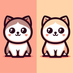 cute cartoon cats illustration