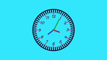 Analog clock on clock face illustration.