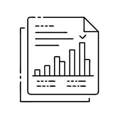descriptive statistics icon, descriptive statistics line art - simple line art of descriptive statistics, perfect for descriptive statistics logos and icons
