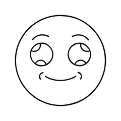 emoji icon, emoji line art - simple line art of emoji, perfect for emoji logos and icons