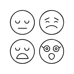emoji reactions icon, emoji reactions line art - simple line art of emoji reactions, perfect for emoji reactions logos and icons