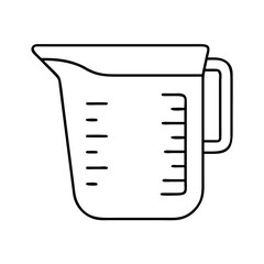 measuring cup icon, measuring cup line art - simple line art of measuring cup, perfect for measuring cup logos and icons