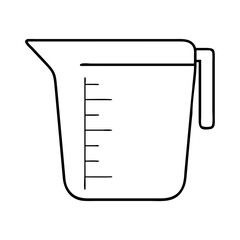 measuring cup icon, measuring cup line art - simple line art of measuring cup, perfect for measuring cup logos and icons