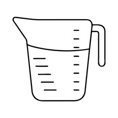 measuring cup icon, measuring cup line art - simple line art of measuring cup, perfect for measuring cup logos and icons