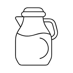 milk jug icon, milk jug line art - simple line art of milk jug, perfect for milk jug logos and icons