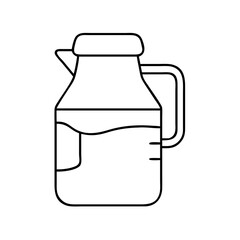 milk jug icon, milk jug line art - simple line art of milk jug, perfect for milk jug logos and icons