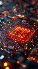 Glowing circuitry, central processor