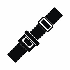 Buckle Up icon silhouette vector illustration