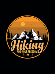 Hiking T-shirt Design