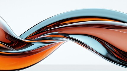 Naklejka premium Abstract representation of colored flowing layers with curves and reflections