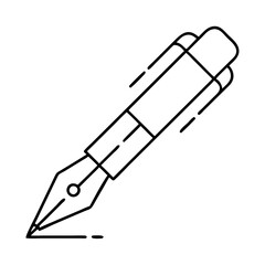 Fototapeta premium pen icon, pen line art - simple line art of pen, perfect for pen logos and icons