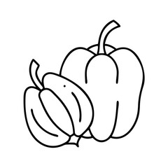 pepper icon, pepper line art - simple line art of pepper, perfect for pepper logos and icons
