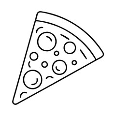 pizza slice icon, pizza slice line art - simple line art of pizza slice, perfect for pizza slice logos and icons