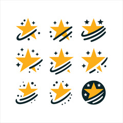 Star Mascot Logo set Vector Illustration - Premium Design