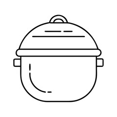 pot lid icon, pot lid line art - simple line art of pot lid, perfect for pot lid logos and icons