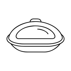 pot lid icon, pot lid line art - simple line art of pot lid, perfect for pot lid logos and icons