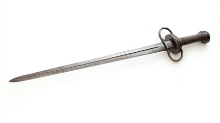 Fencing sword isolated on white background