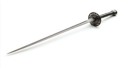 Fencing sword isolated on white background