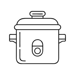 pressure cooker icon, pressure cooker line art - simple line art of pressure cooker, perfect for pressure cooker logos and icons