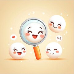 Fototapeta premium Smiling Character Investigation