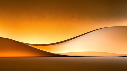 Fototapeta premium Elegant abstract image featuring golden waves and a gradient backdrop