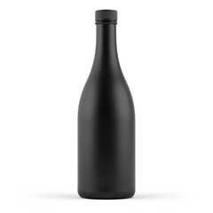 Matte Glass Design Slim Black Wine Bottle