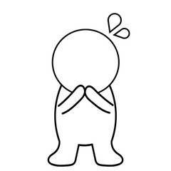焦って謝ってる人物アイコン