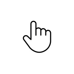 Obraz premium Hand Cursor Icon – Click Pointer Outline Symbol for Web and App UI Design
