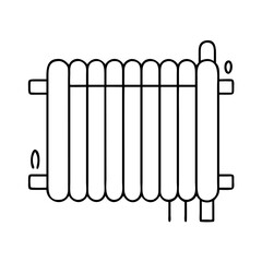 radiator icon, radiator line art - simple line art of radiator, perfect for radiator logos and icons