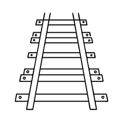 railway tracks icon, railway tracks line art - simple line art of railway tracks, perfect for railway tracks logos and icons