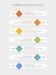 Modern List Infographic Design Template with 7 Data Points