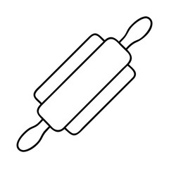 rolling pin icon, rolling pin line art - simple line art of rolling pin, perfect for rolling pin logos and icons