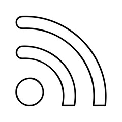 rss feed icon, rss feed line art - simple line art of rss feed, perfect for rss feed logos and icons