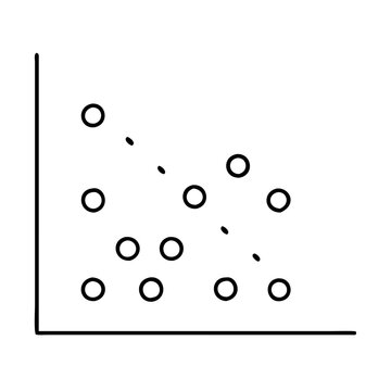 scatter plot icon, scatter plot line art - simple line art of scatter plot, perfect for scatter plot logos and icons