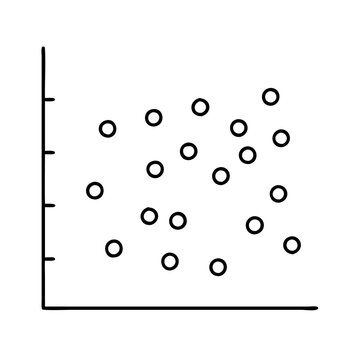 scatter plot icon, scatter plot line art - simple line art of scatter plot, perfect for scatter plot logos and icons
