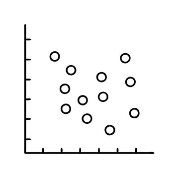 scatter plot icon, scatter plot line art - simple line art of scatter plot, perfect for scatter plot logos and icons